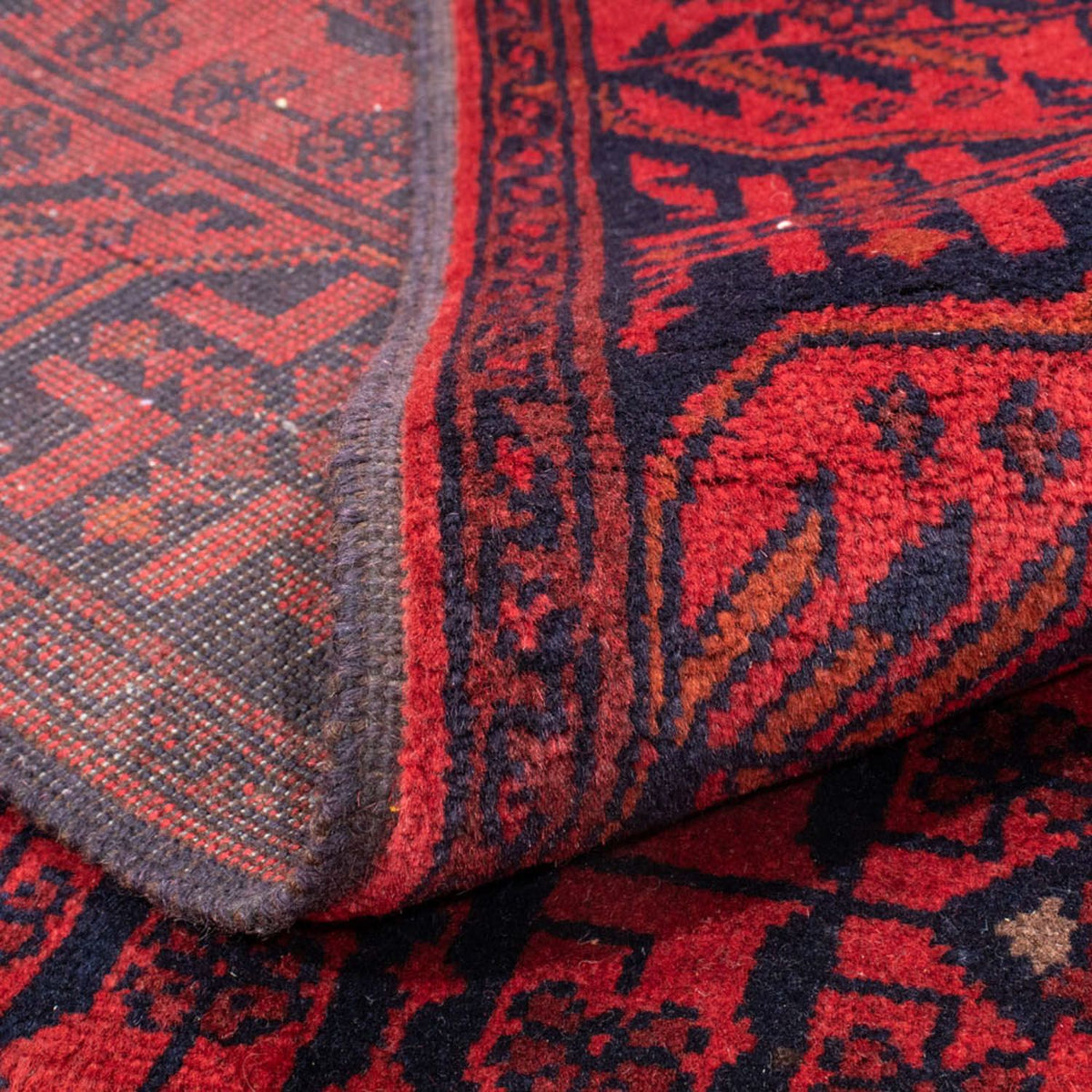 Tapis afghan - Kunduz - 186 x 126 cm - rouge