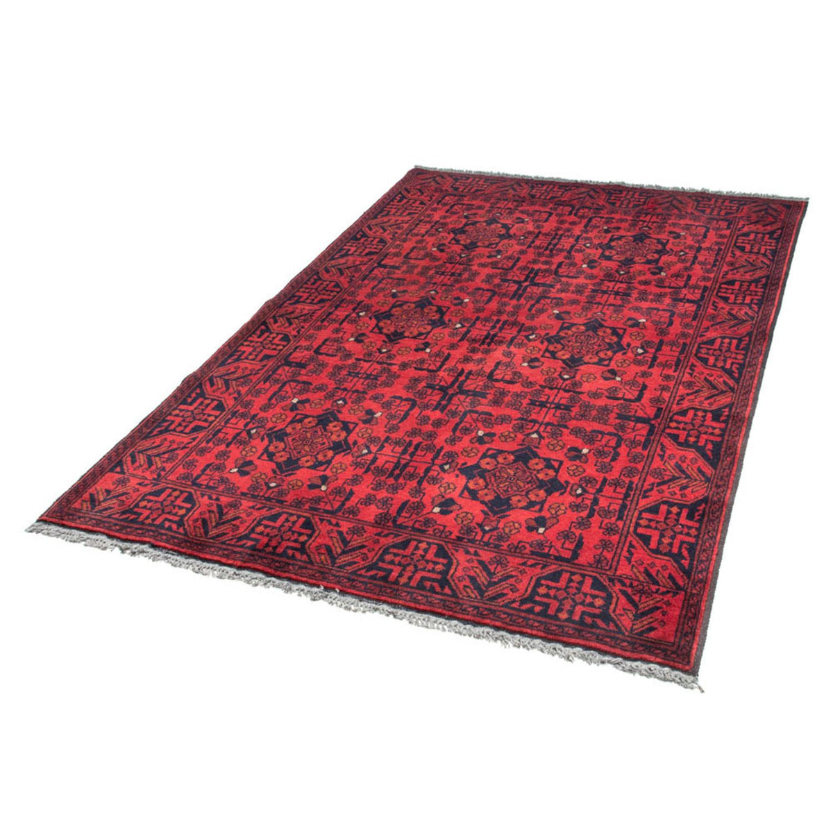 Tapis afghan - Kunduz - 186 x 126 cm - rouge