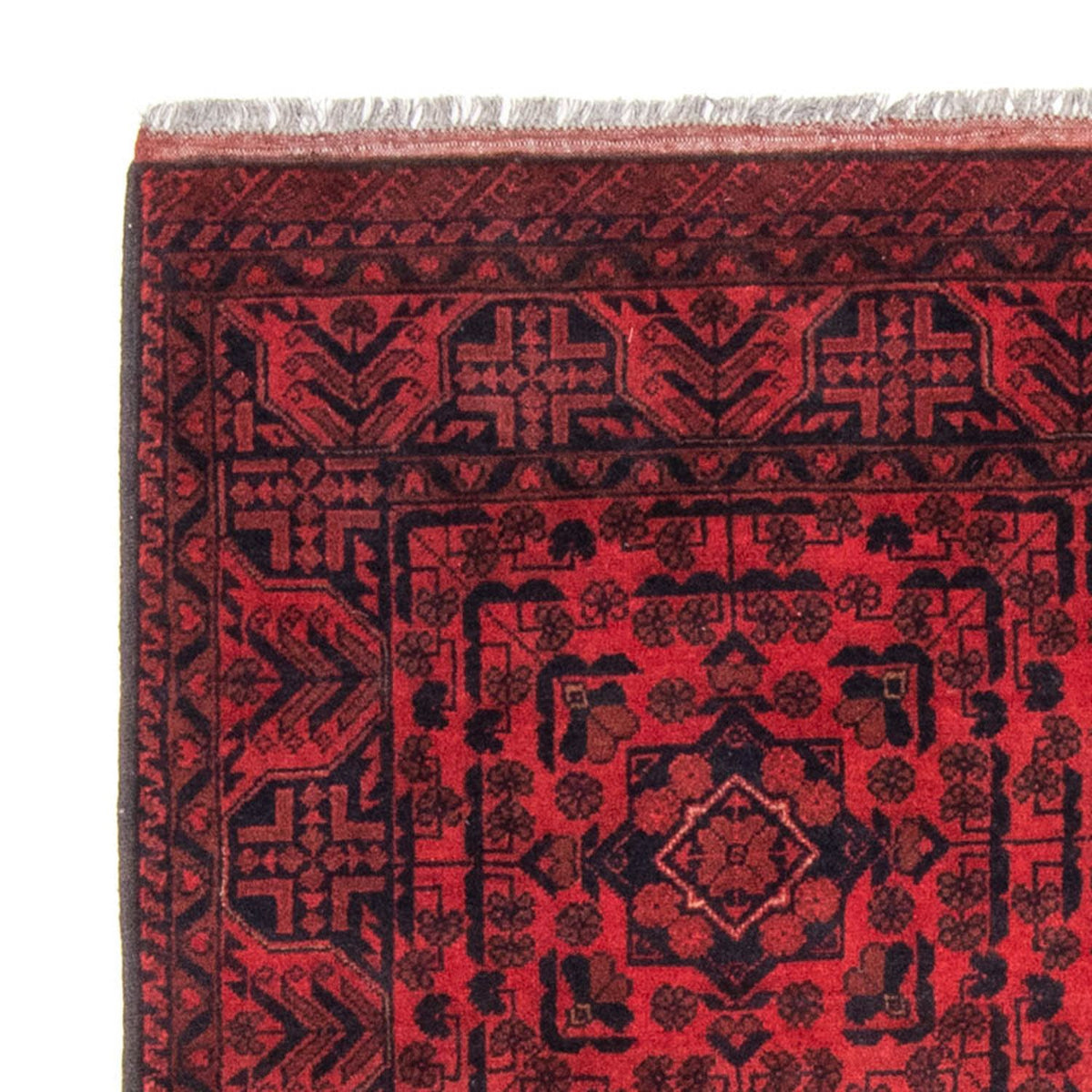 Tapis afghan - Kunduz - 187 x 122 cm - rouge