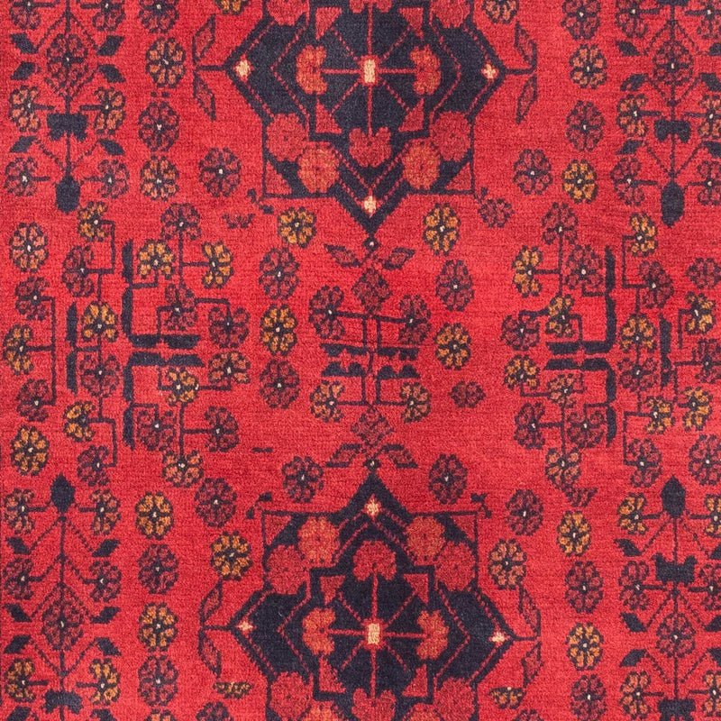 Tapis afghan - Kunduz - 145 x 103 cm - rouge foncé