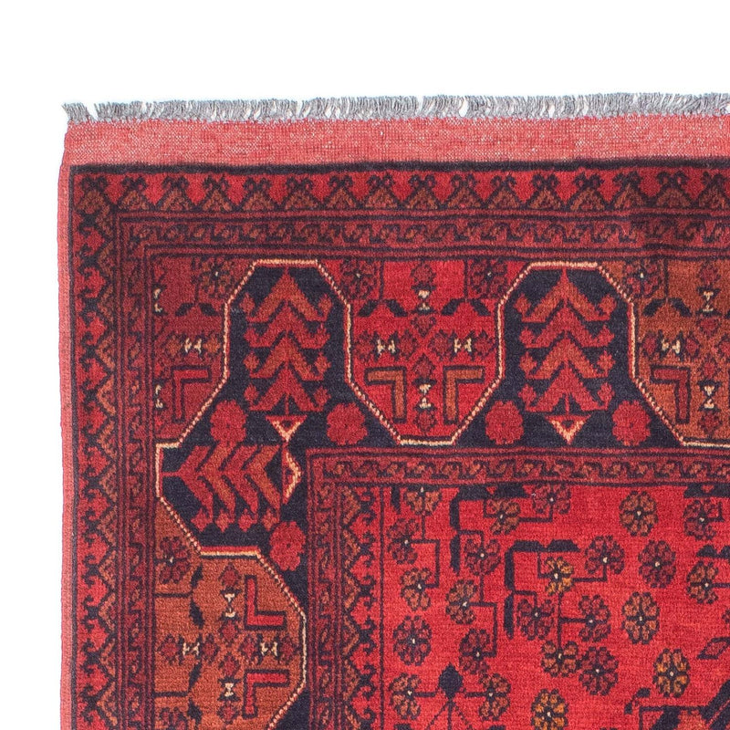 Tapis afghan - Kunduz - 145 x 103 cm - rouge foncé