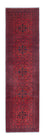 Tapis de couloir Tapis afghan - Kunduz - 288 x 80 cm - rouge foncé