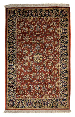 Tapis persan - Ghom - 85 x 56 cm - rouille