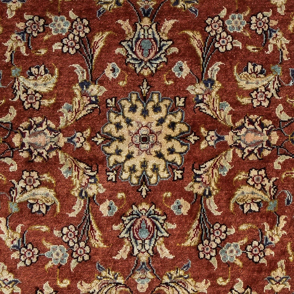 Tapis persan - Ghom - 85 x 56 cm - rouille