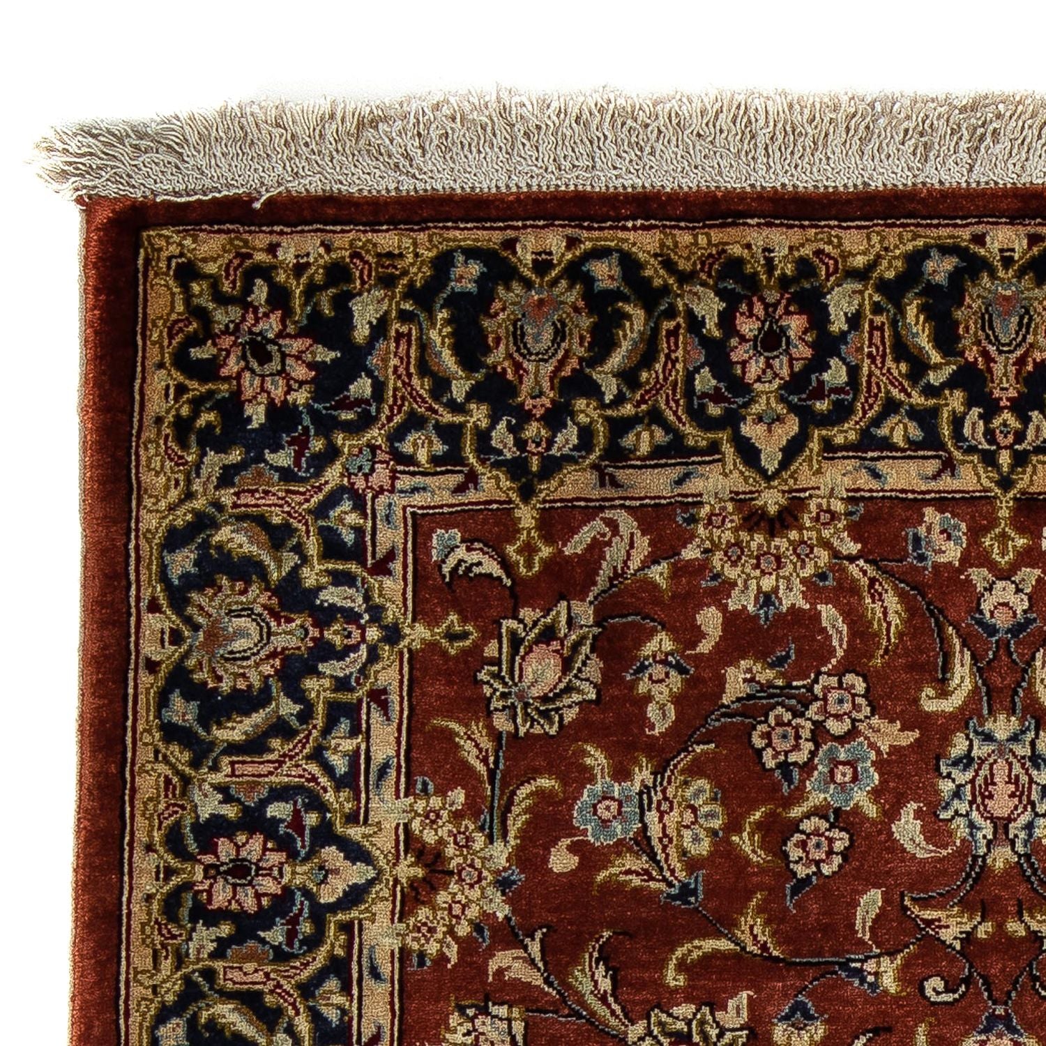 Tapis persan - Ghom - 85 x 56 cm - rouille