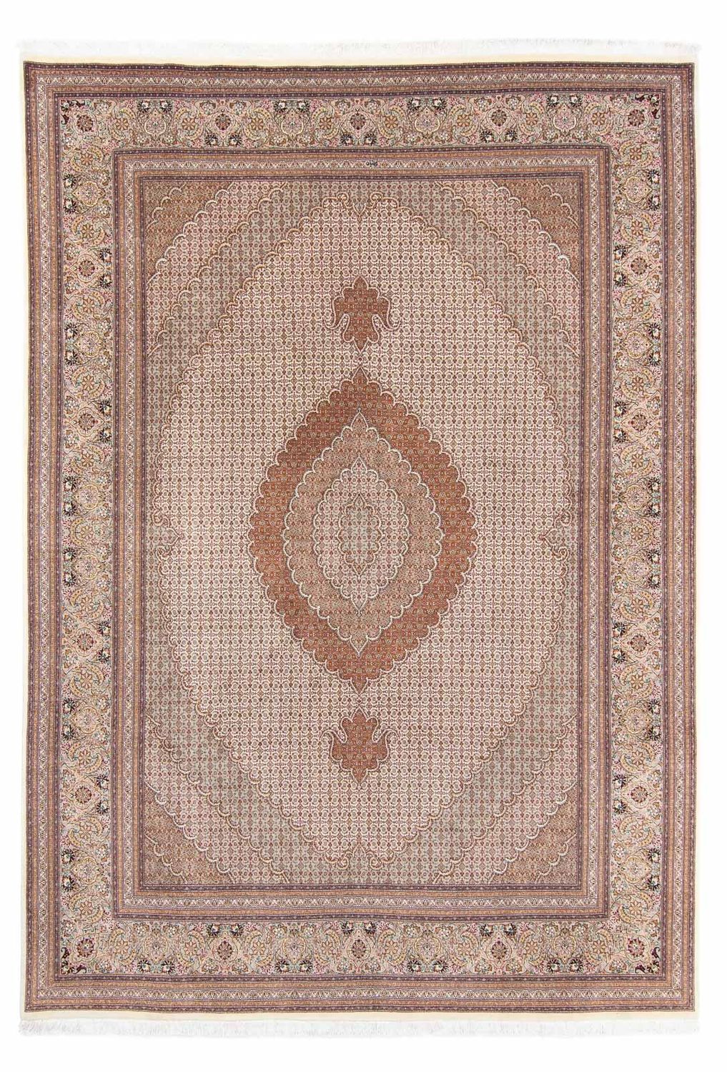 Tapis persan - Tabriz - 363 x 250 cm - marron clair
