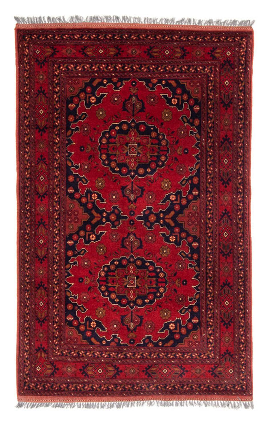 Tapis afghan - Kunduz - 200 x 120 cm - rouge
