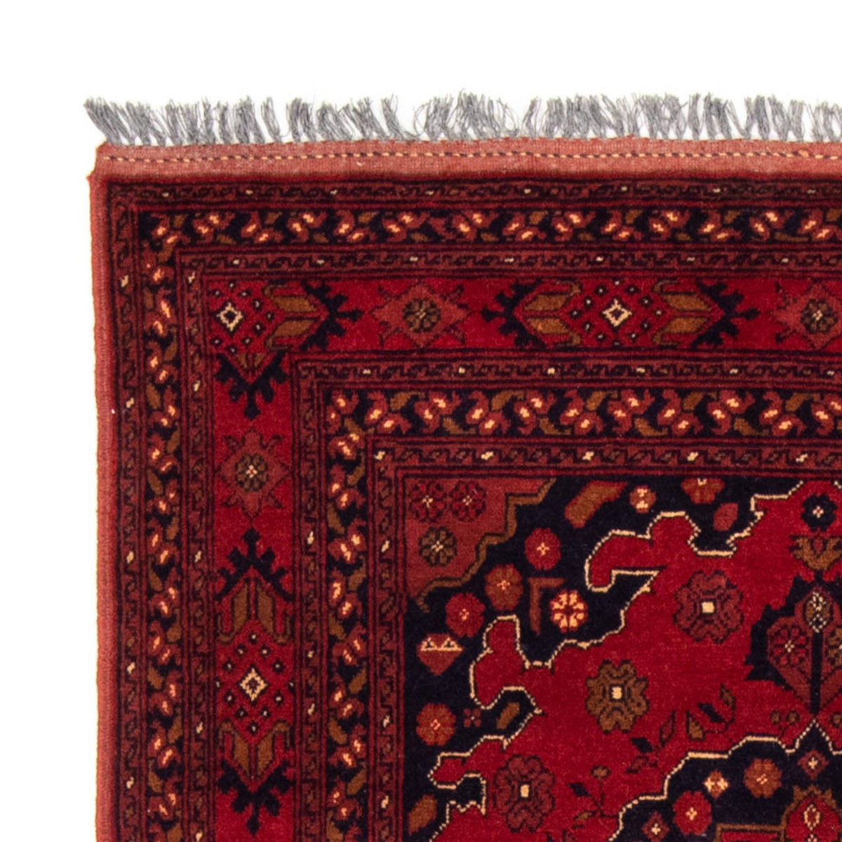 Tapis afghan - Kunduz - 200 x 120 cm - rouge