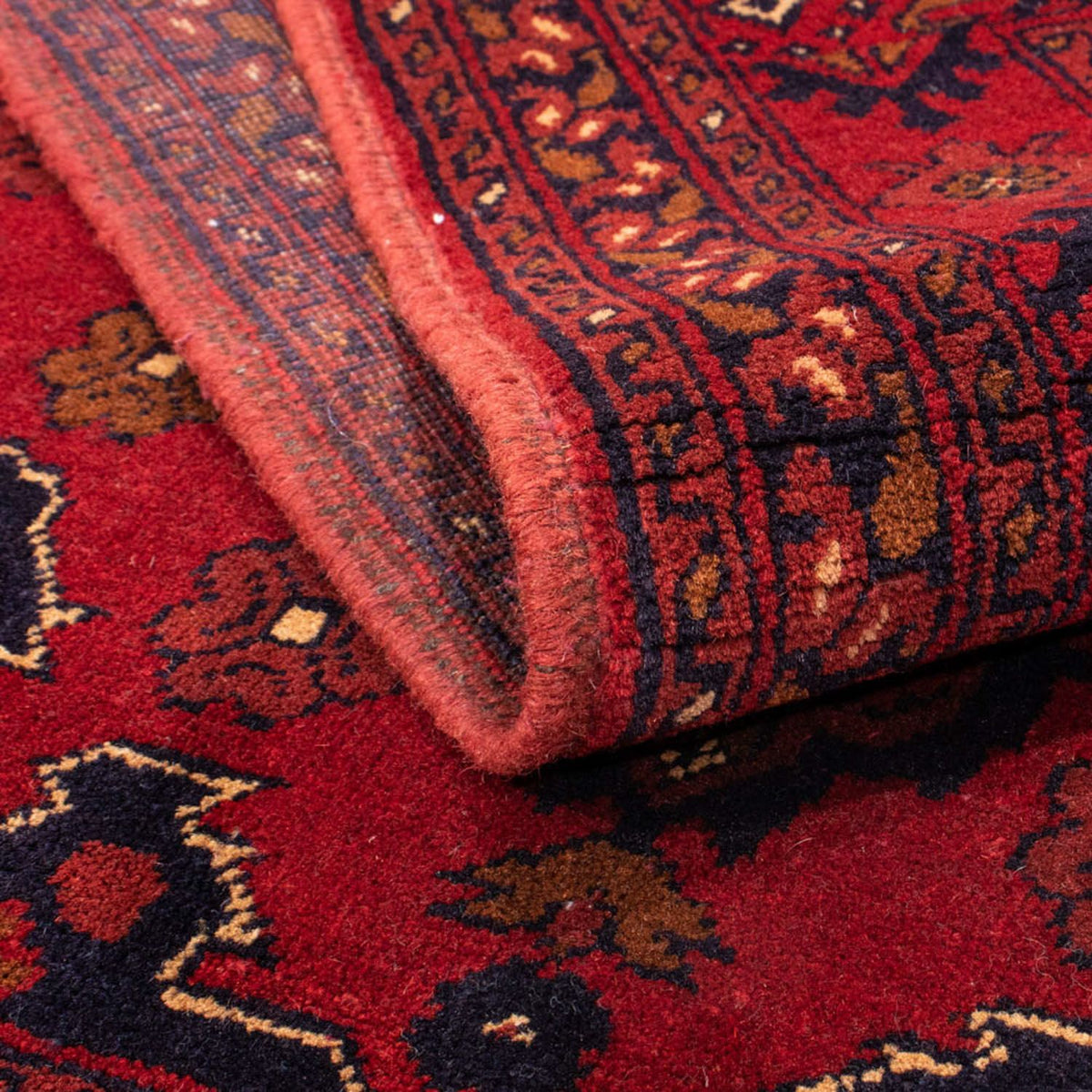 Tapis afghan - Kunduz - 200 x 120 cm - rouge