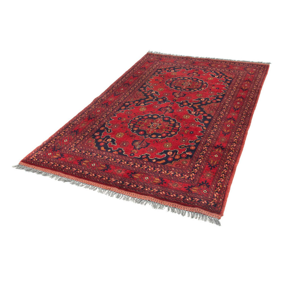 Tapis afghan - Kunduz - 200 x 120 cm - rouge