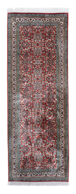 Tapis de couloir Tapis en soie - Soie du Cachemire - 179 x 64 cm - rouge foncé