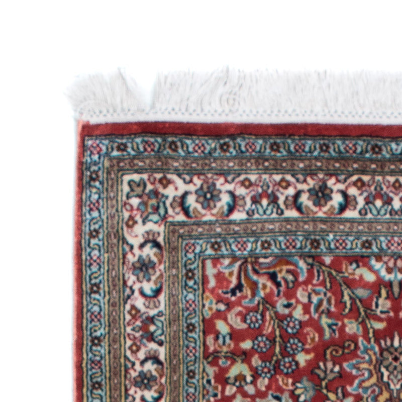 Tapis de couloir Tapis en soie - Soie du Cachemire - 179 x 64 cm - rouge foncé