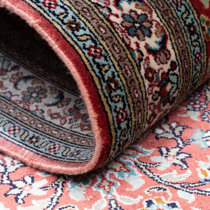 Tapis de couloir Tapis en soie - Soie du Cachemire - 179 x 64 cm - rouge foncé