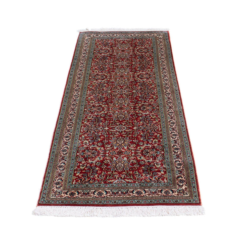 Tapis de couloir Tapis en soie - Soie du Cachemire - 179 x 64 cm - rouge foncé