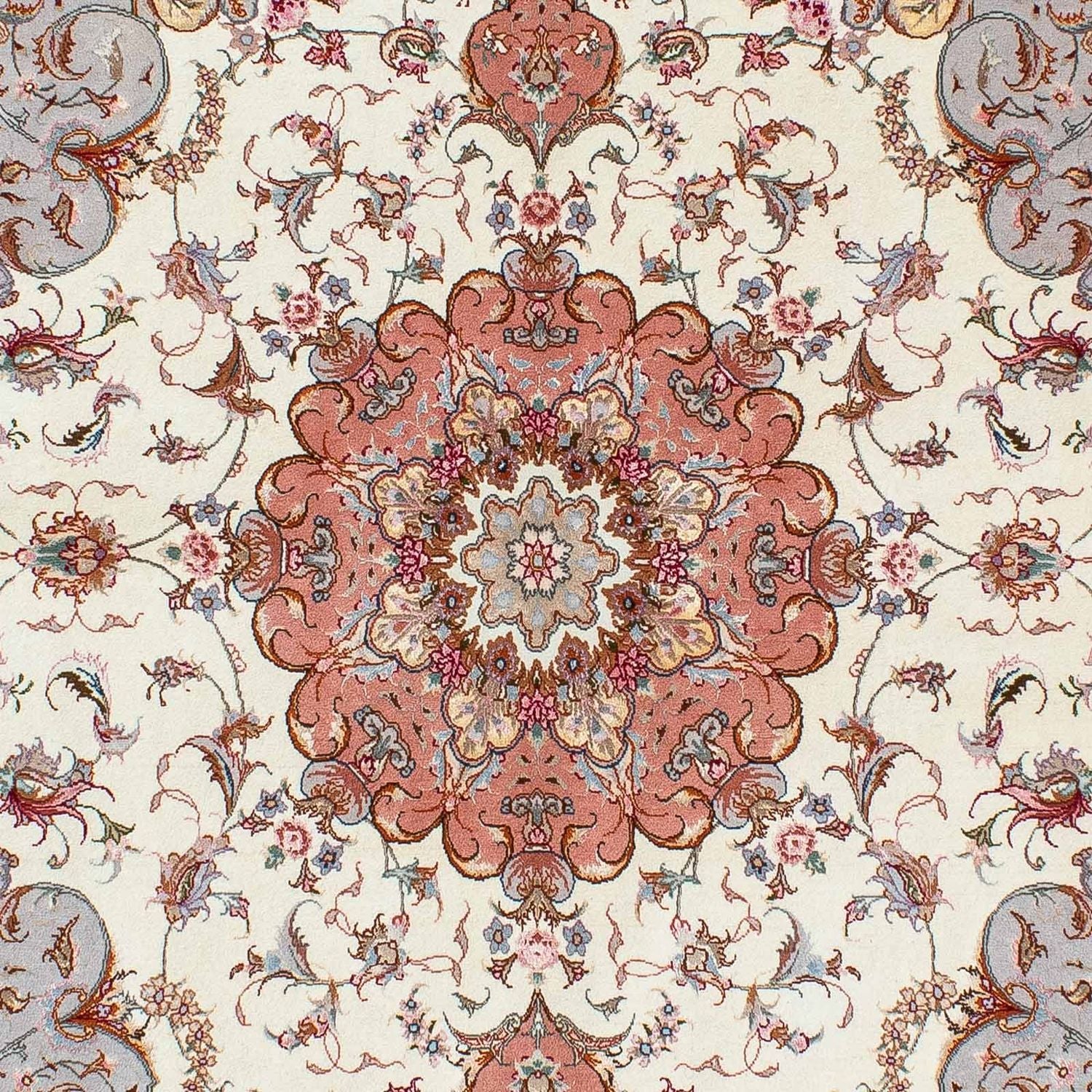 Tapis persan - Tabriz - Royal - 196 x 153 cm - beige