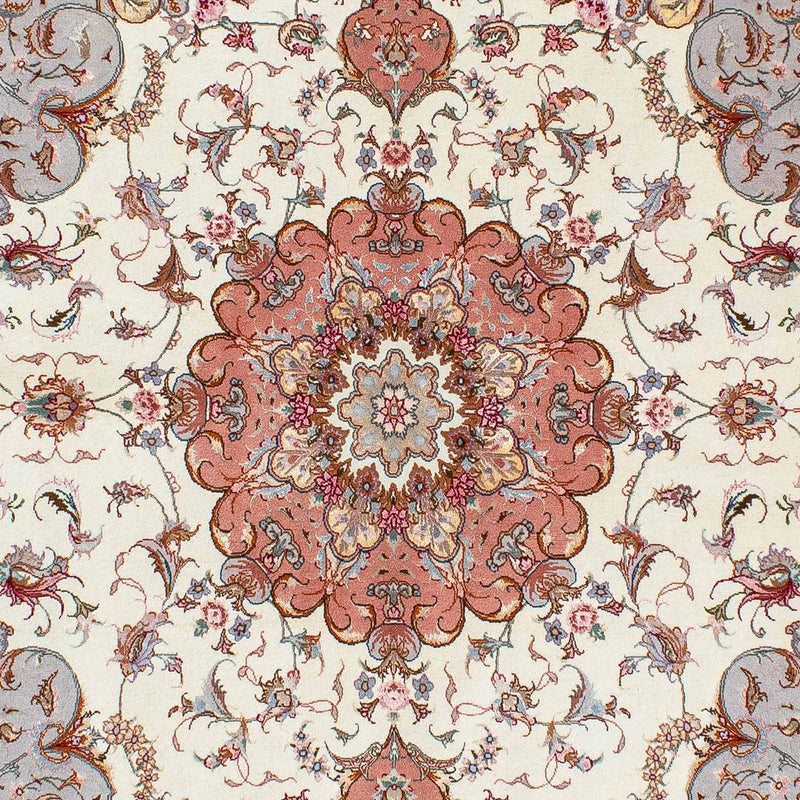 Tapis persan - Tabriz - Royal - 196 x 153 cm - beige