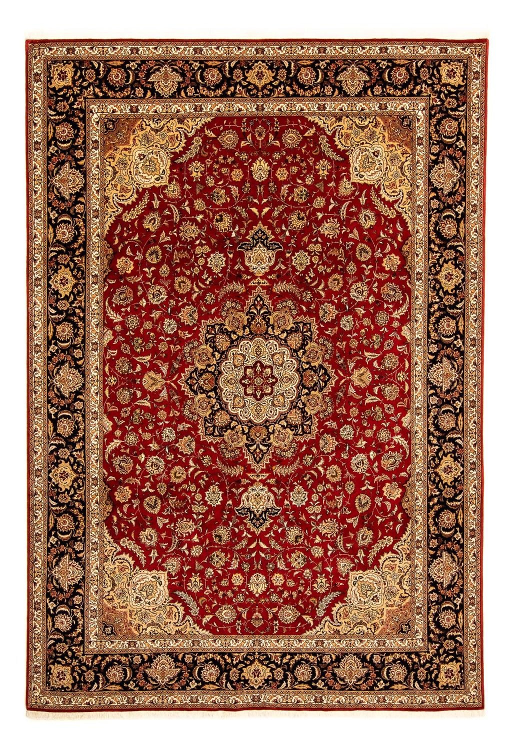 Tapis persan - Tabriz - Royal - 350 x 245 cm - rouge foncé