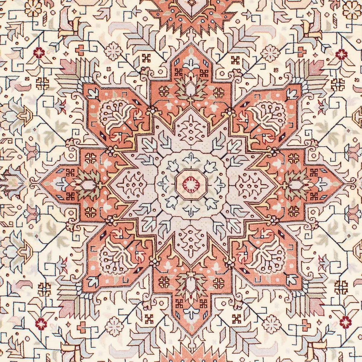 Tapis persan - Tabriz - Royal - 211 x 151 cm - beige