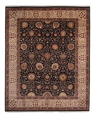 Tapis persan - Tabriz - 312 x 244 cm - bleu foncé