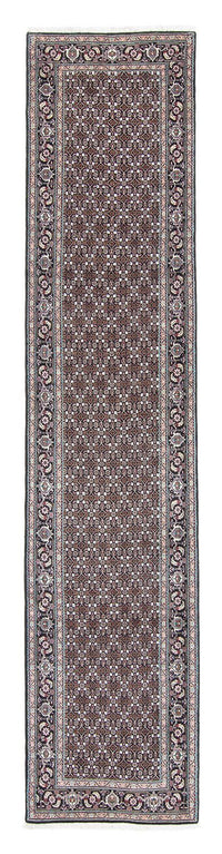 Tapis de couloir Tapis persan - Tabriz - 391 x 76 cm - gris