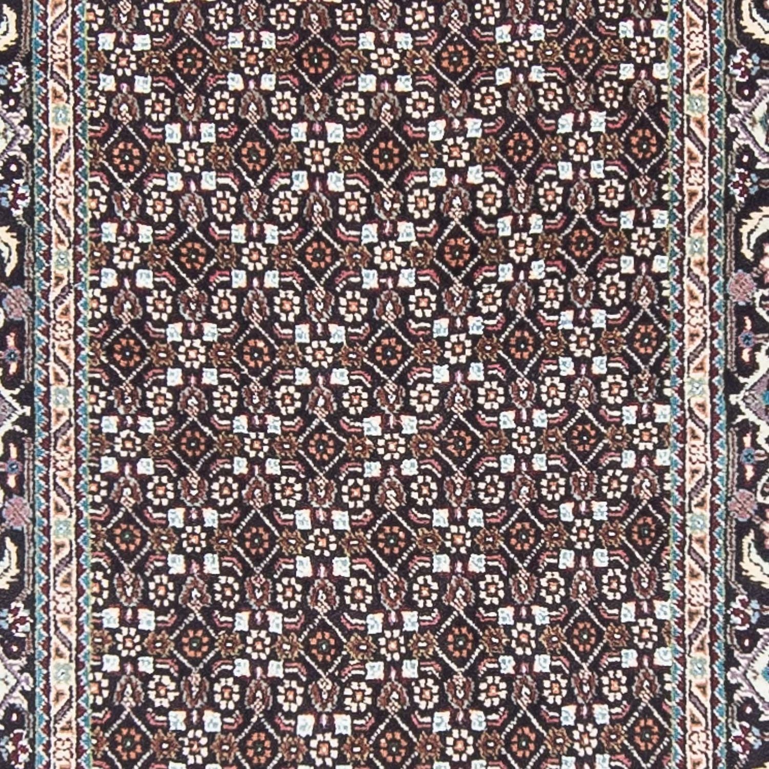 Tapis de couloir Tapis persan - Tabriz - 391 x 76 cm - gris