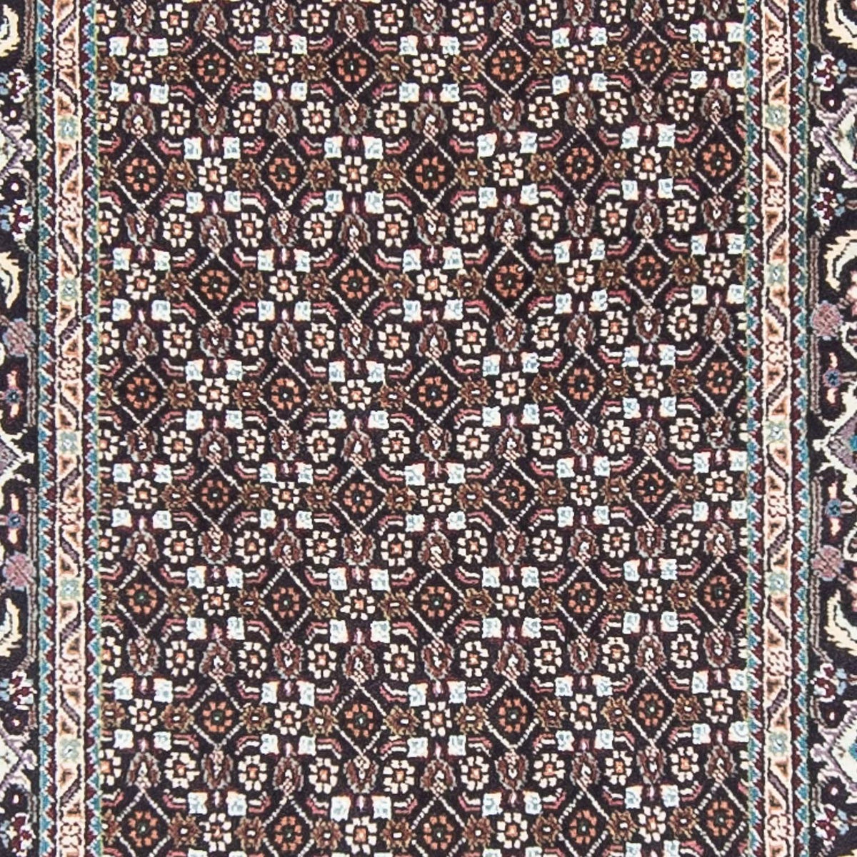 Tapis de couloir Tapis persan - Tabriz - 391 x 76 cm - gris