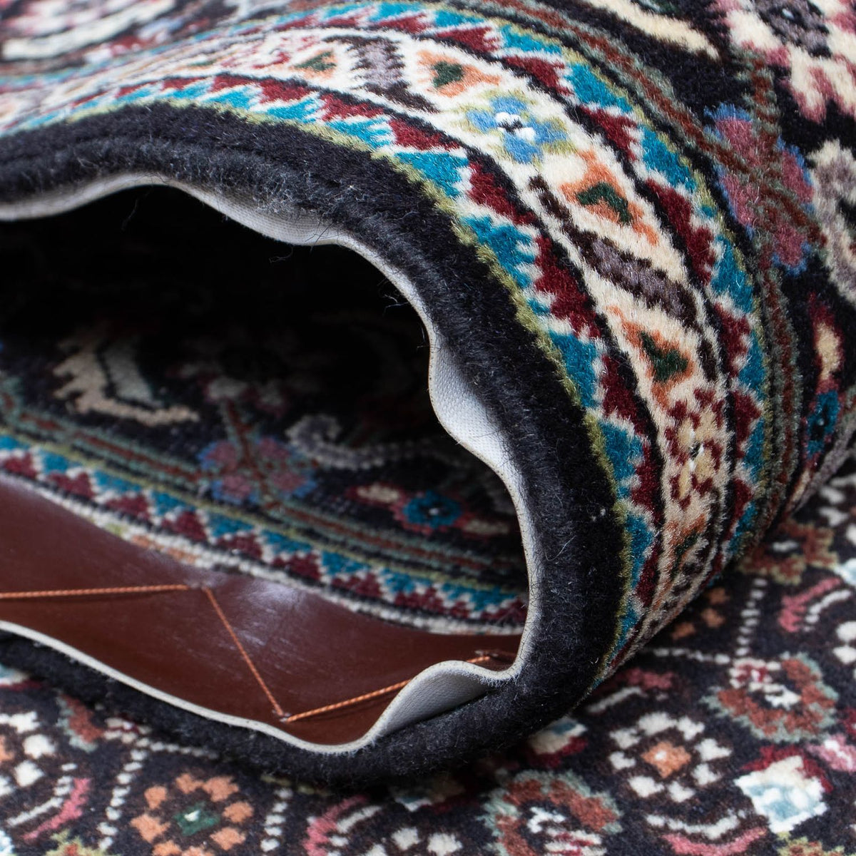 Tapis de couloir Tapis persan - Tabriz - 391 x 76 cm - gris