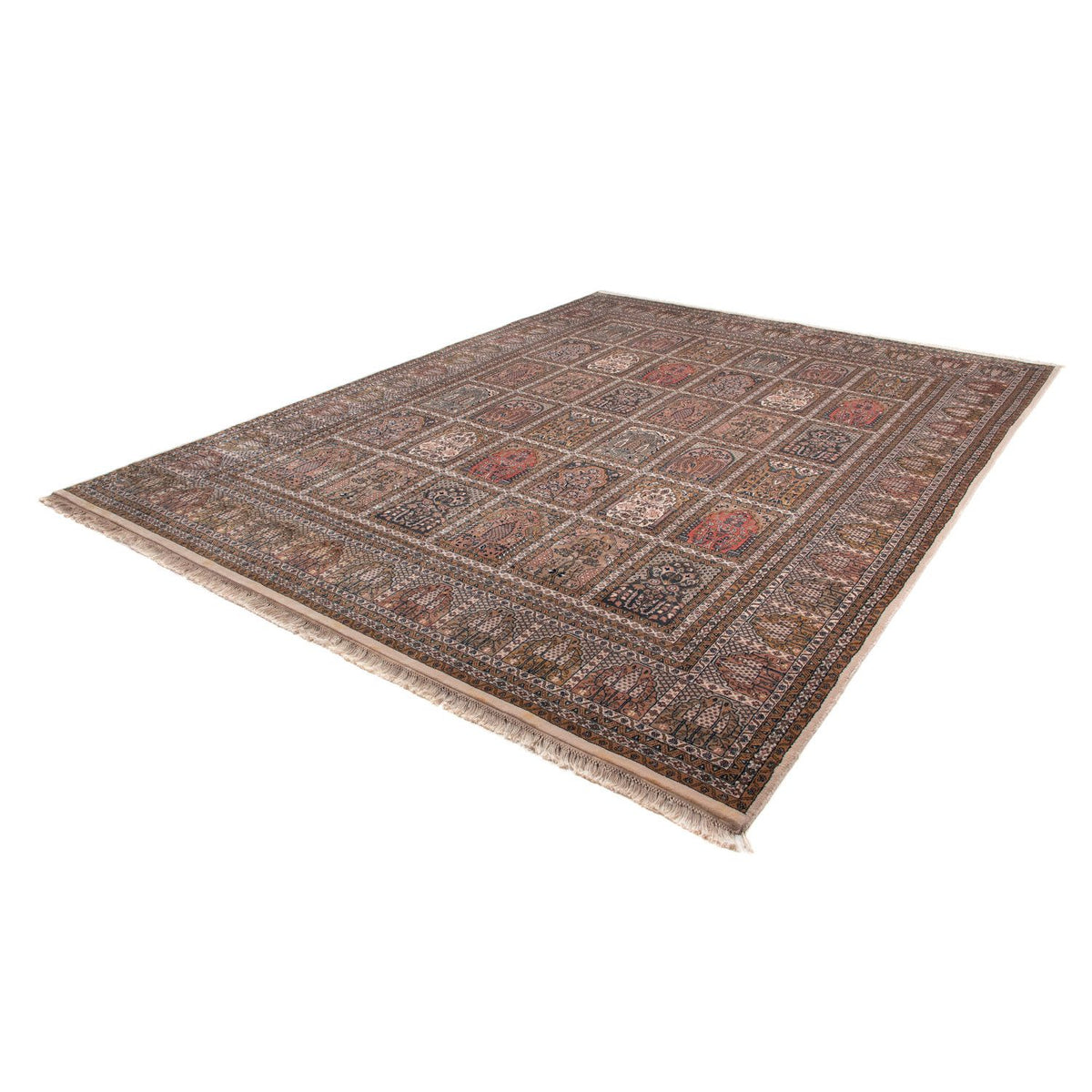 Tapis persan - Ghom - 324 x 246 cm - marron clair