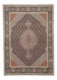 Tapis persan - Tabriz - 235 x 176 cm - bleu foncé