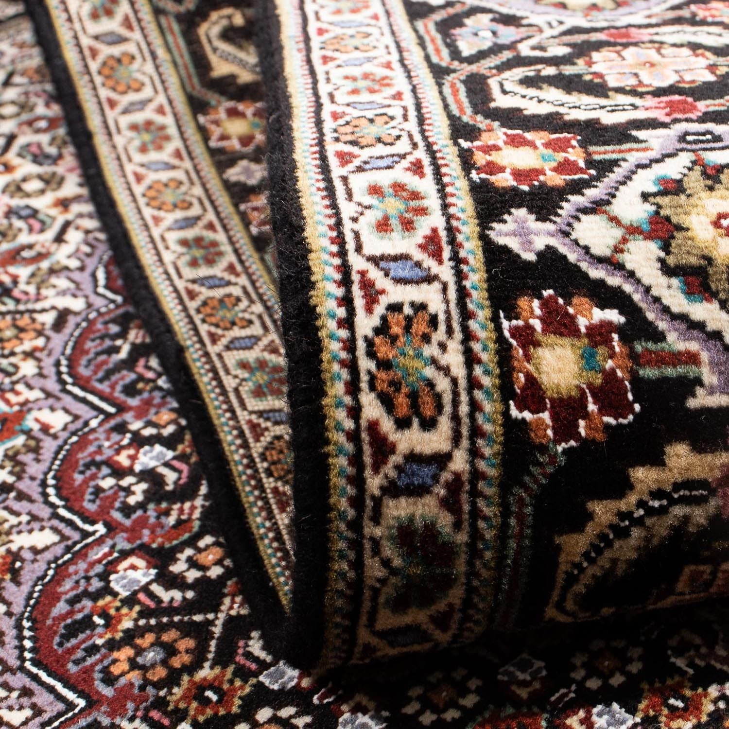 Tapis persan - Tabriz - 235 x 176 cm - bleu foncé
