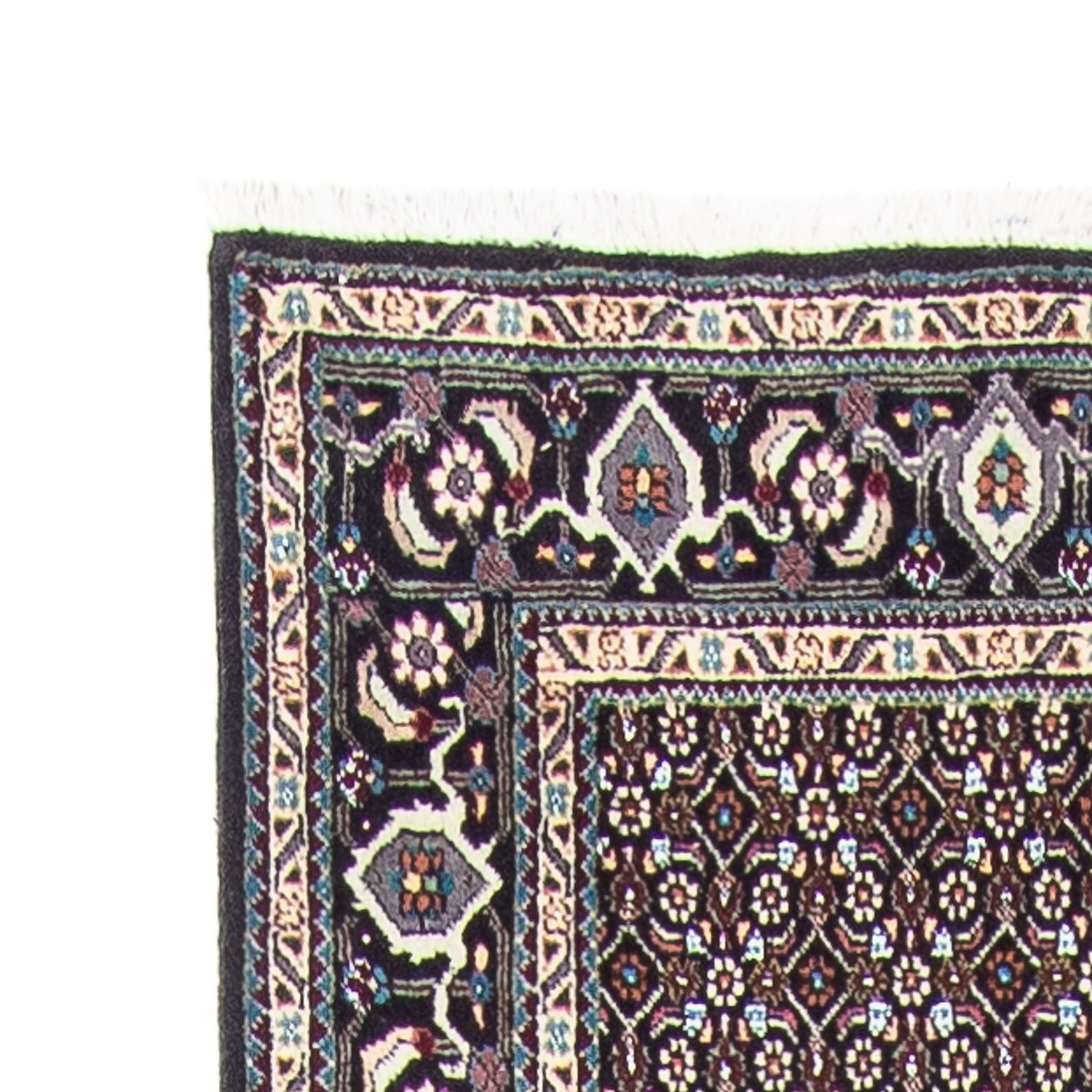 Tapis de couloir Tapis persan - Tabriz - 388 x 77 cm - gris