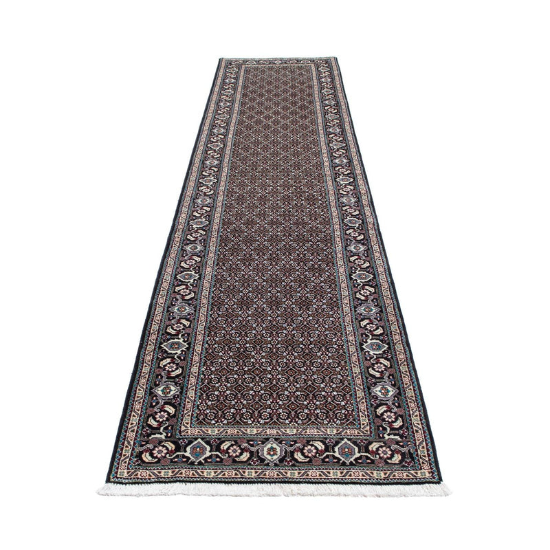 Tapis de couloir Tapis persan - Tabriz - 388 x 77 cm - gris