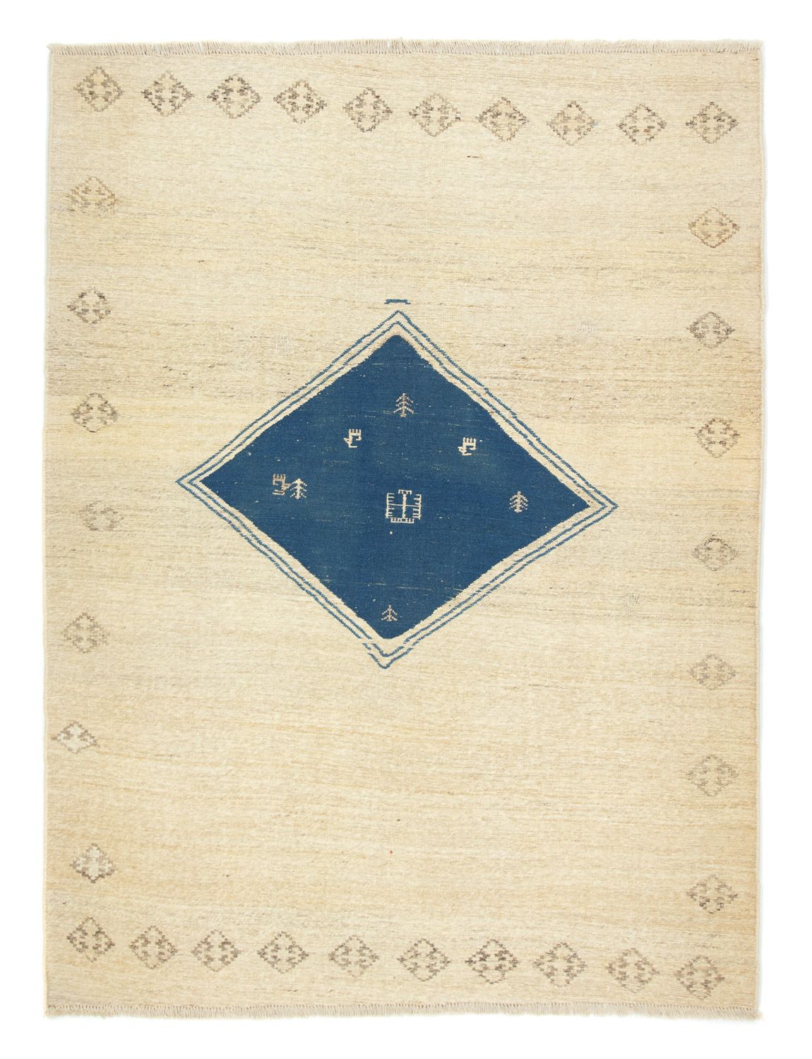 Tapis Gabbeh - Persan - 222 x 167 cm - beige