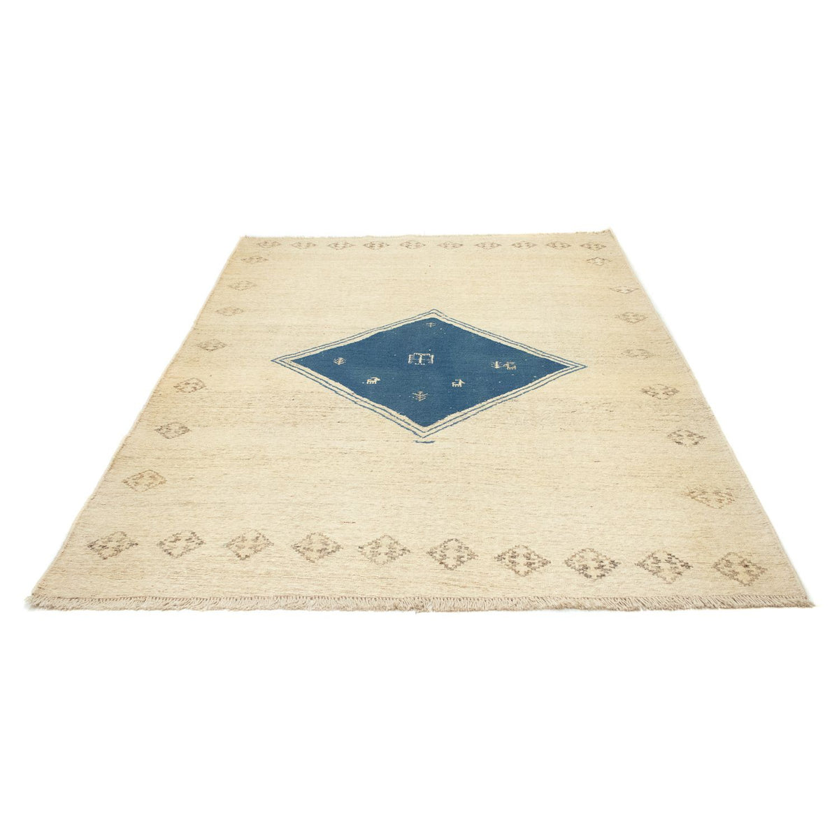 Tapis Gabbeh - Persan - 222 x 167 cm - beige