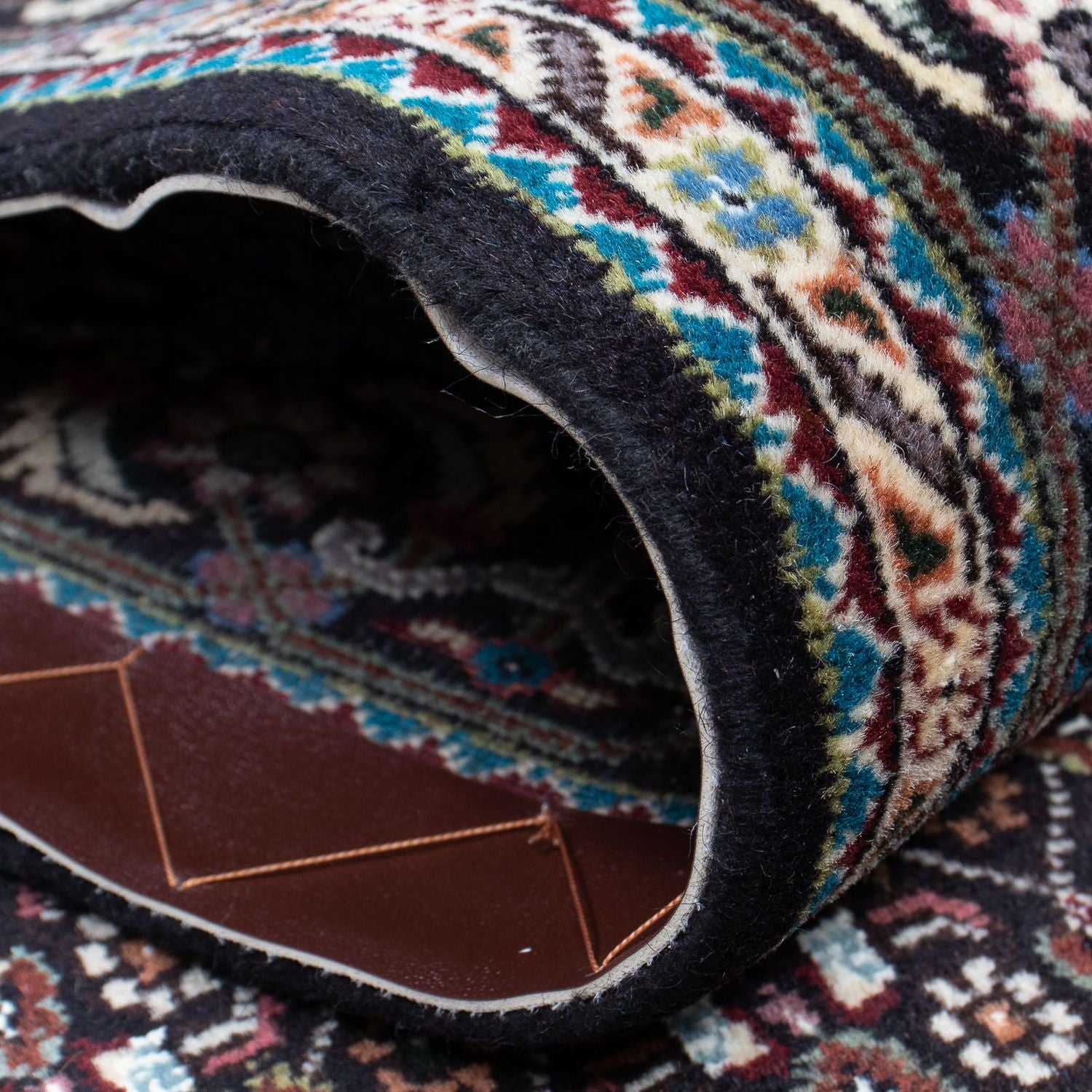 Tapis de couloir Tapis persan - Tabriz - 389 x 74 cm - gris