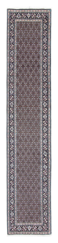 Tapis de couloir Tapis persan - Tabriz - 390 x 75 cm - gris