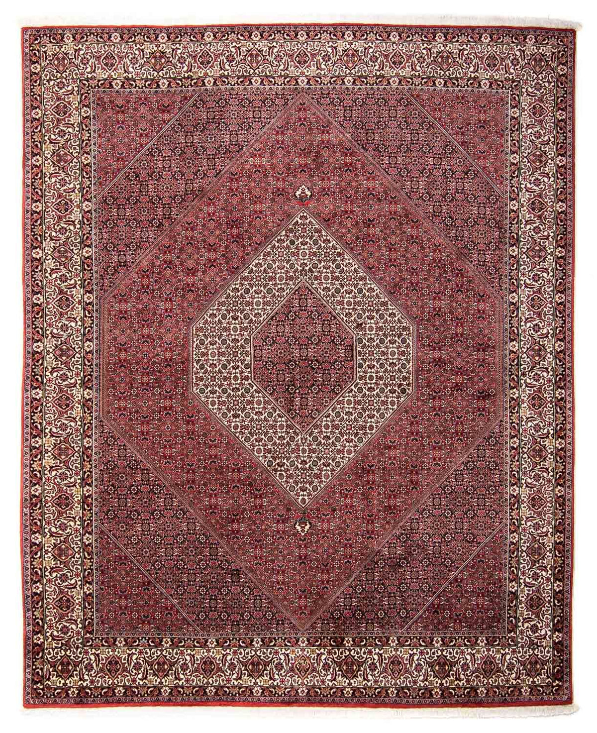 Tapis persan - Bidjar - 293 x 248 cm - rouge clair