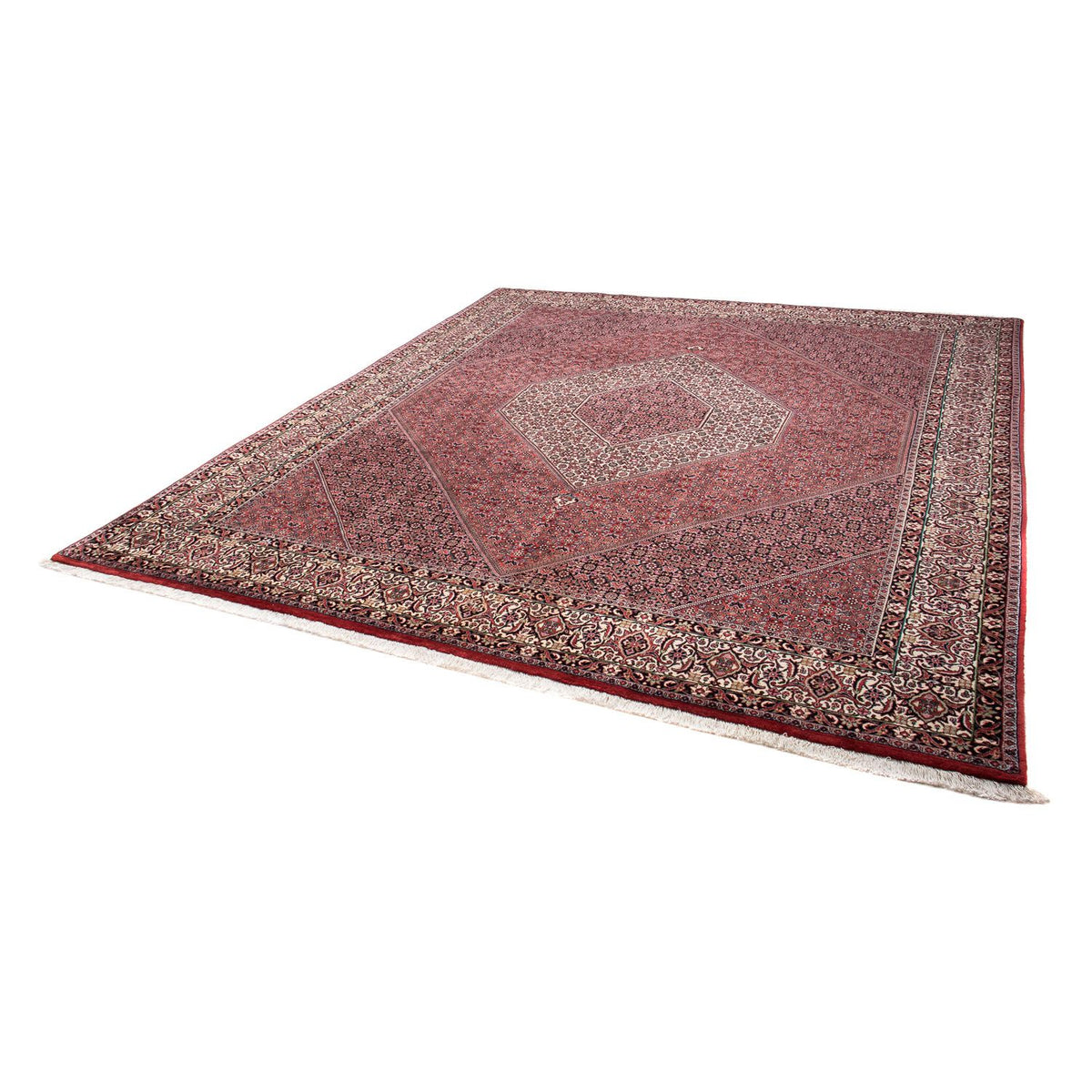 Tapis persan - Bidjar - 293 x 248 cm - rouge clair