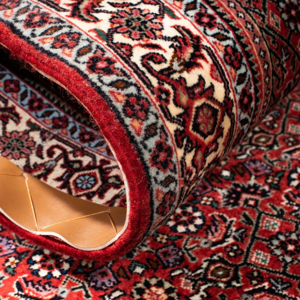 Tapis de couloir Tapis persan - Bidjar - 219 x 79 cm - rouge foncé