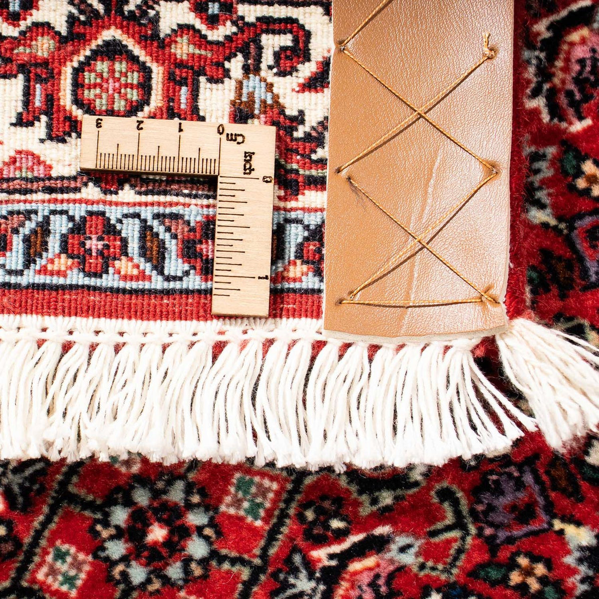Tapis de couloir Tapis persan - Bidjar - 219 x 79 cm - rouge foncé
