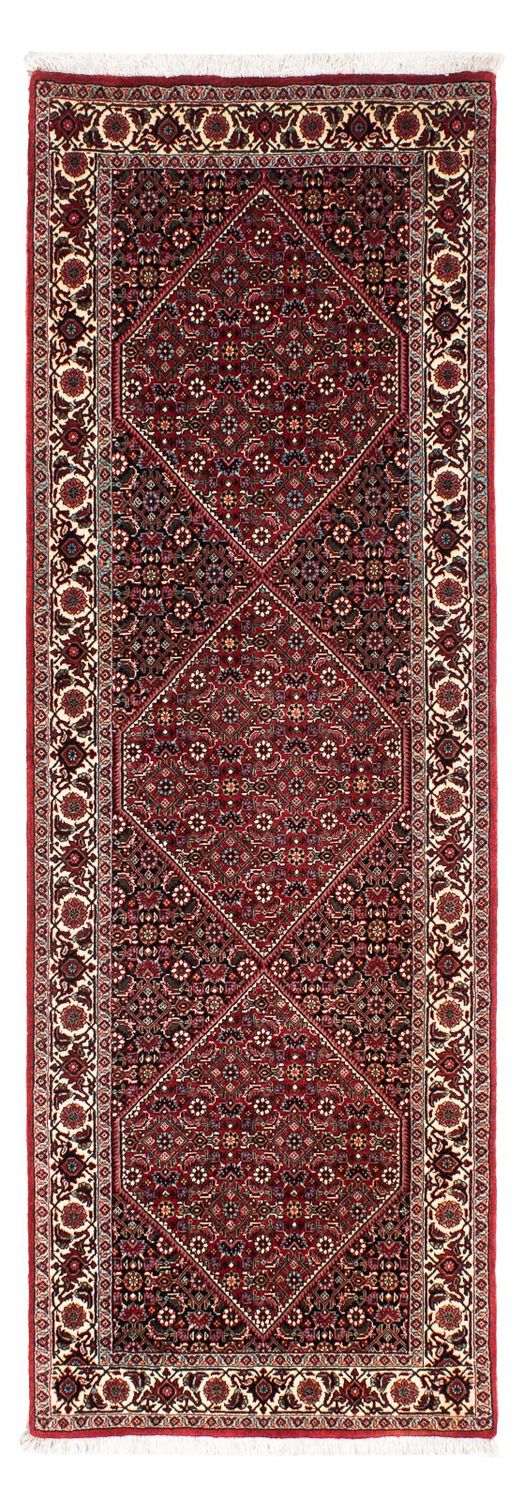 Tapis de couloir Tapis persan - Bidjar - 209 x 74 cm - rouge foncé