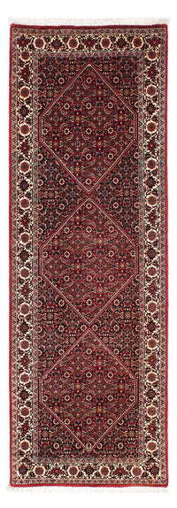 Tapis de couloir Tapis persan - Bidjar - 209 x 74 cm - rouge foncé