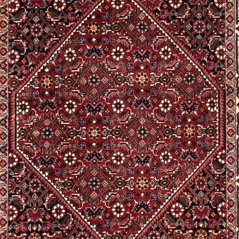 Tapis de couloir Tapis persan - Bidjar - 209 x 74 cm - rouge foncé