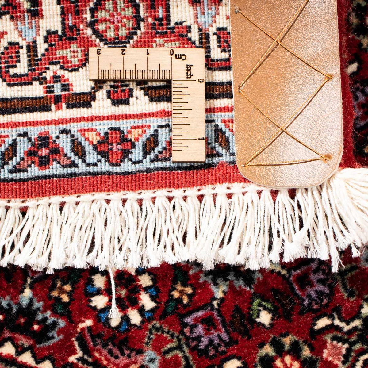 Tapis de couloir Tapis persan - Bidjar - 198 x 74 cm - rouge foncé