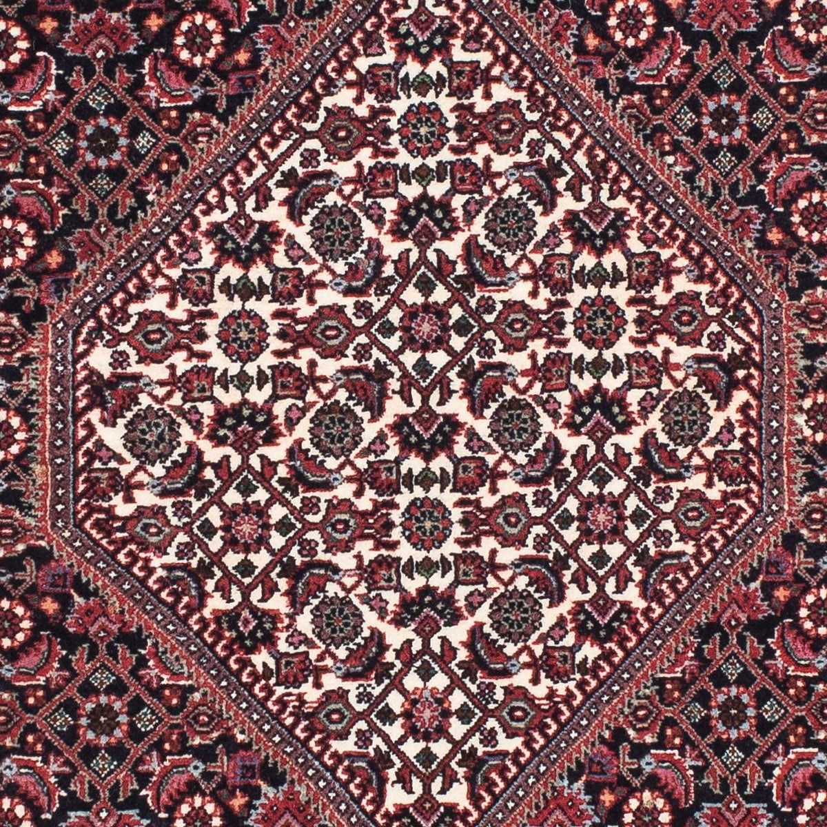 Tapis de couloir Tapis persan - Bidjar - 214 x 73 cm - bleu foncé