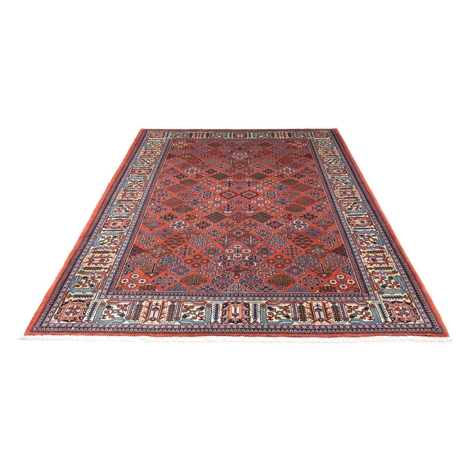 Tapis persan - Nomadic - 242 x 169 cm - rouge clair