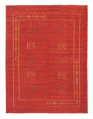 Tapis Gabbeh - Persan - 196 x 146 cm - rouge