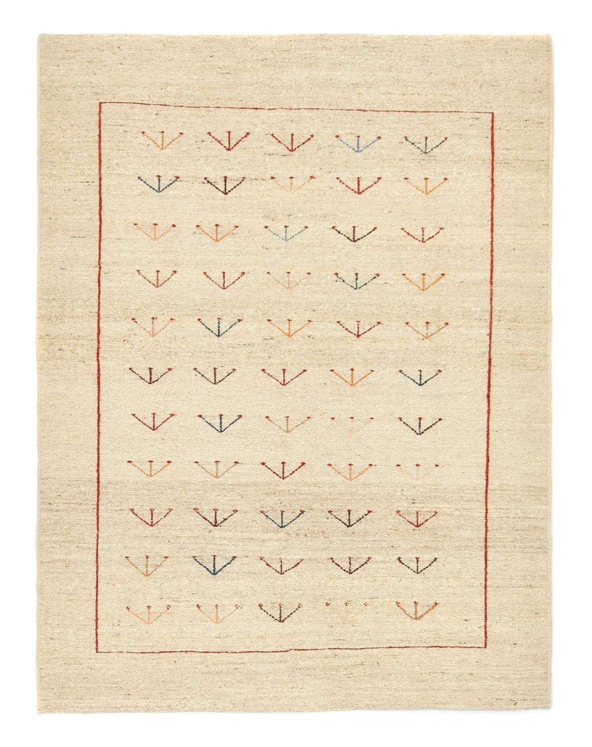 Tapis Gabbeh - Persan - 195 x 144 cm - beige