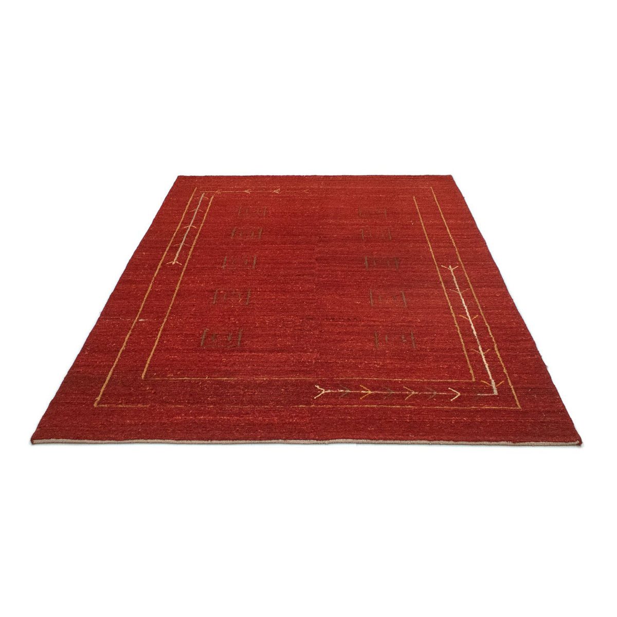 Tapis Gabbeh - Persan - 197 x 144 cm - rouge