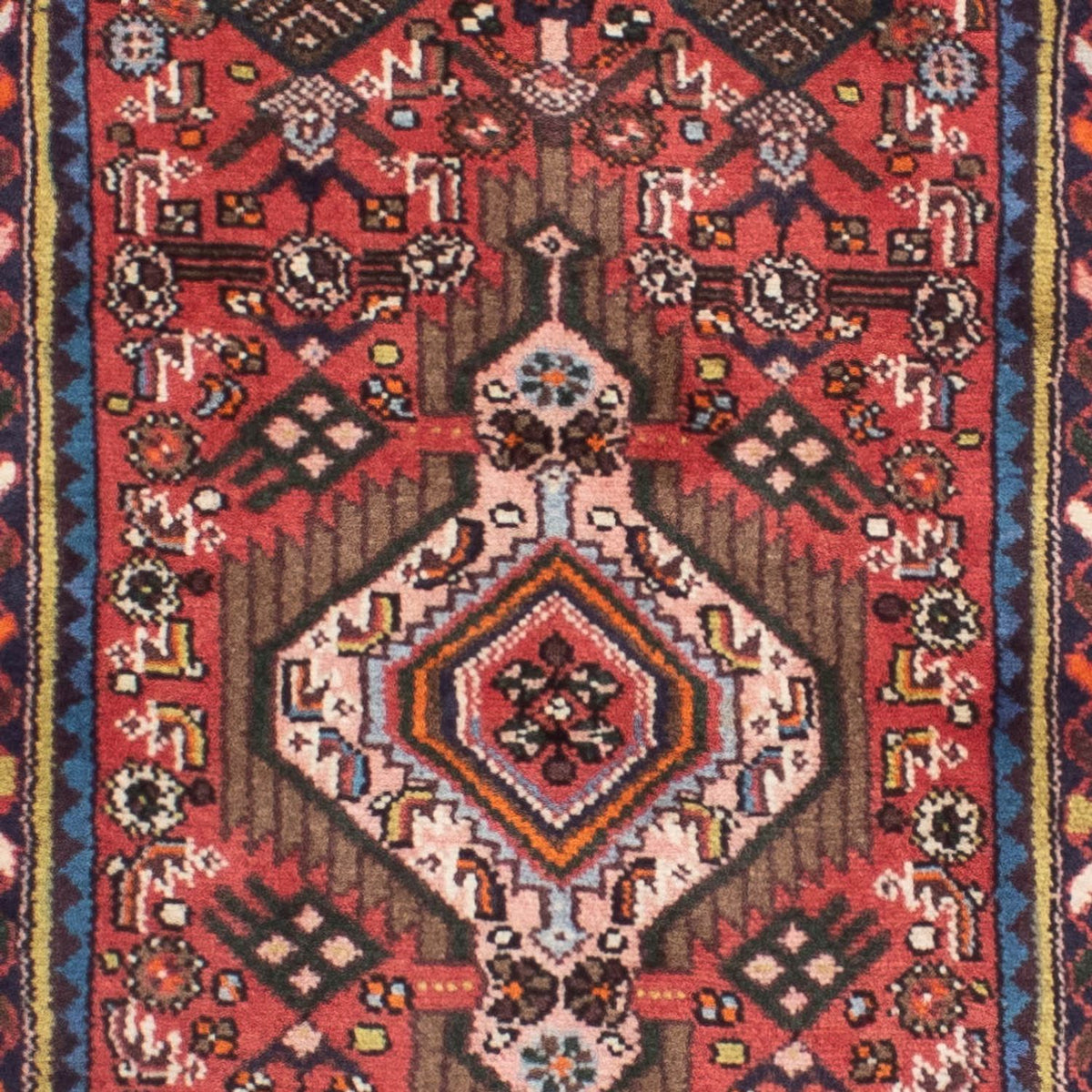 Tapis de couloir Tapis persan - Nomadic - 343 x 83 cm - rouge foncé